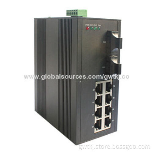 10/100M Managed Industrial Ethernet Switch/IP40 Protection and Comply with EMC Industrial Standard